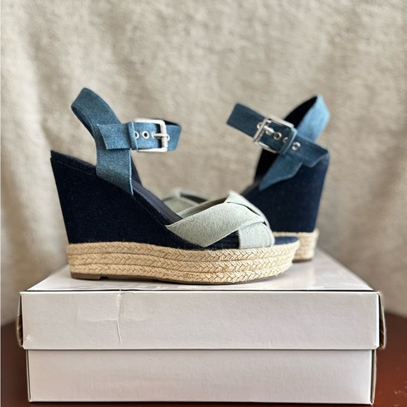 Guess Denim Wedges size 10 - Picture 7 of 11